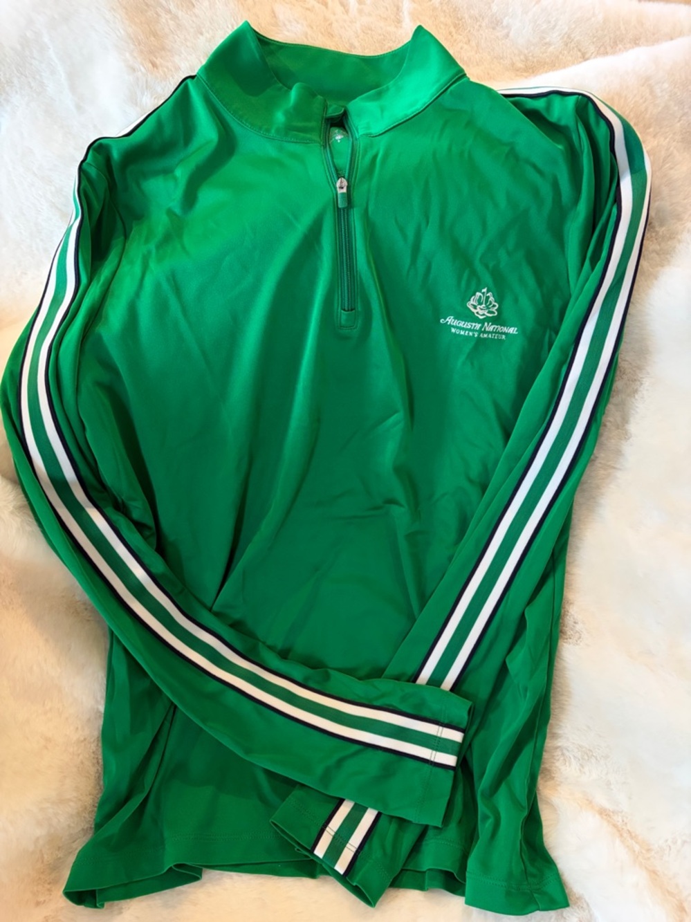 Tory Burch Augusta National Green Women's Quarter-Zip Golf Pullover